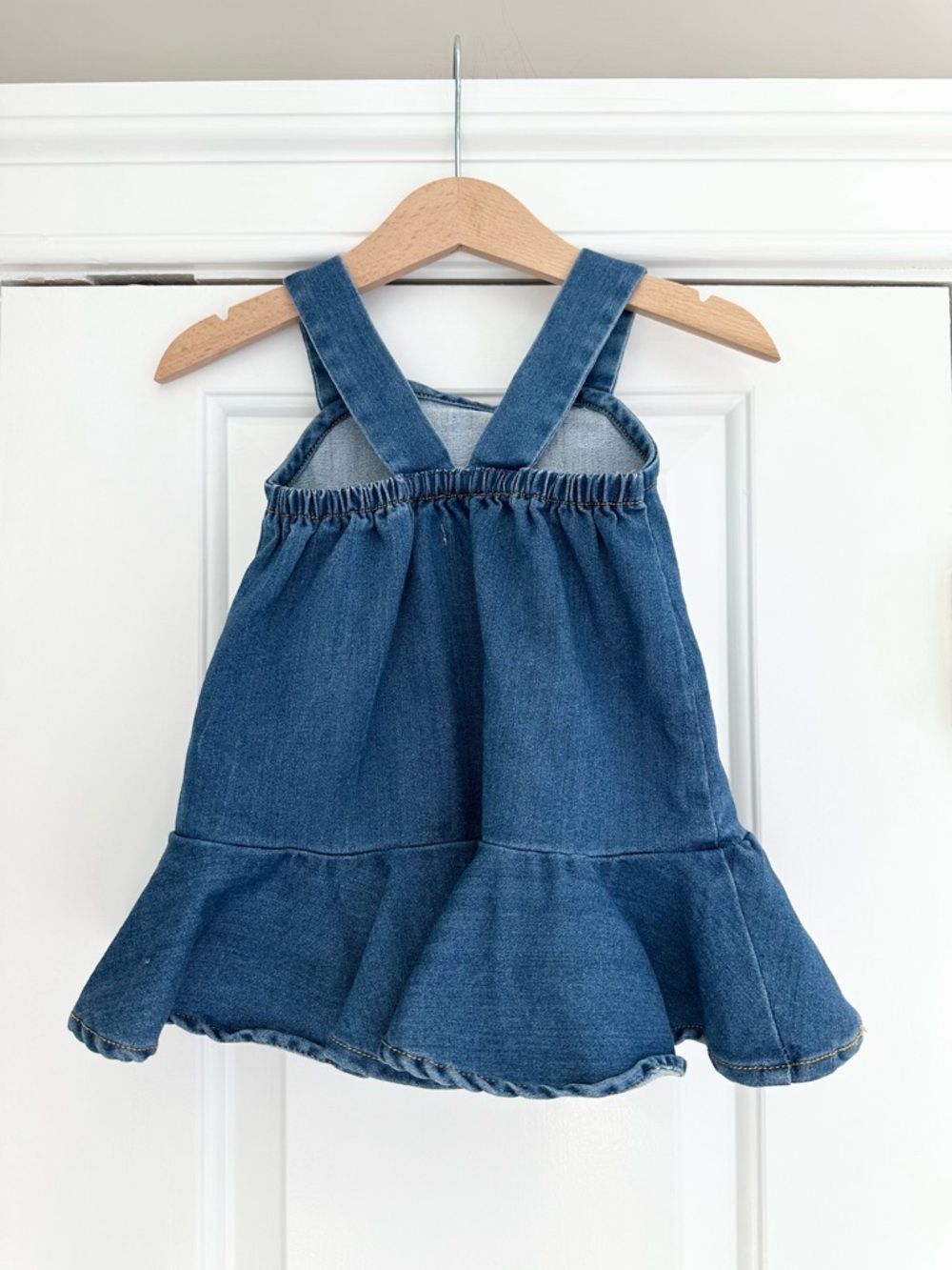 Baby/Toddler Girl Denim Big Bow Dress - Picture 2 of 3